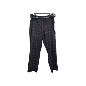 Calvin Klein Women's Black Straight Suit Pants Size 16 Black New
